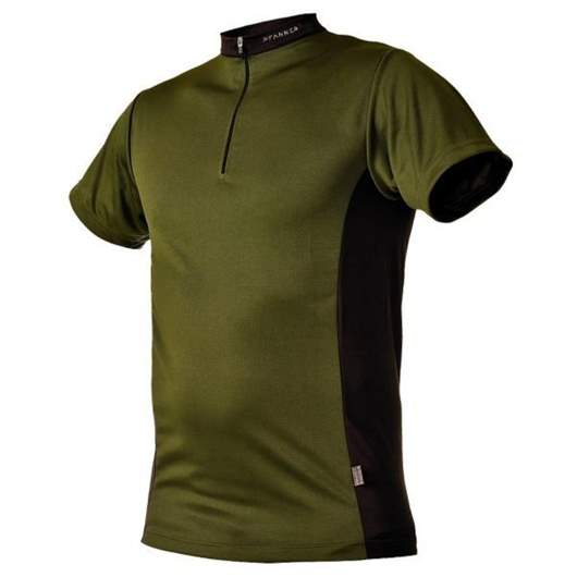 PFANNER Zipp-Neck Shirt Kurzarm Waldgrün